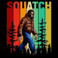 Bigfoot Squatch Shirt Retro Bigfoot Tall T-Shirt