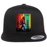 Bigfoot Squatch Shirt Retro Bigfoot Flatbill Hat