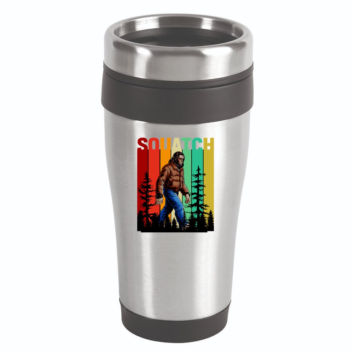 Bigfoot Squatch Shirt Retro Bigfoot 16oz Travel Tumbler