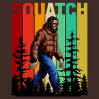 Bigfoot Squatch Shirt Retro Bigfoot Cooling Performance Long Sleeve Crew
