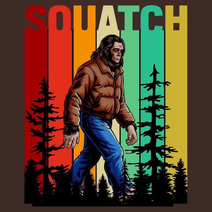 Bigfoot Squatch Shirt Retro Bigfoot Cooling Performance Long Sleeve Crew