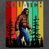 Bigfoot Squatch Shirt Retro Bigfoot Vector Backpack