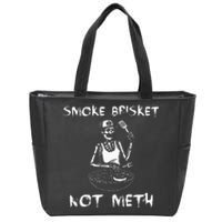 Bbq Skeleton Smoke Brisket Not Meth Grilling Master Zip Tote Bag