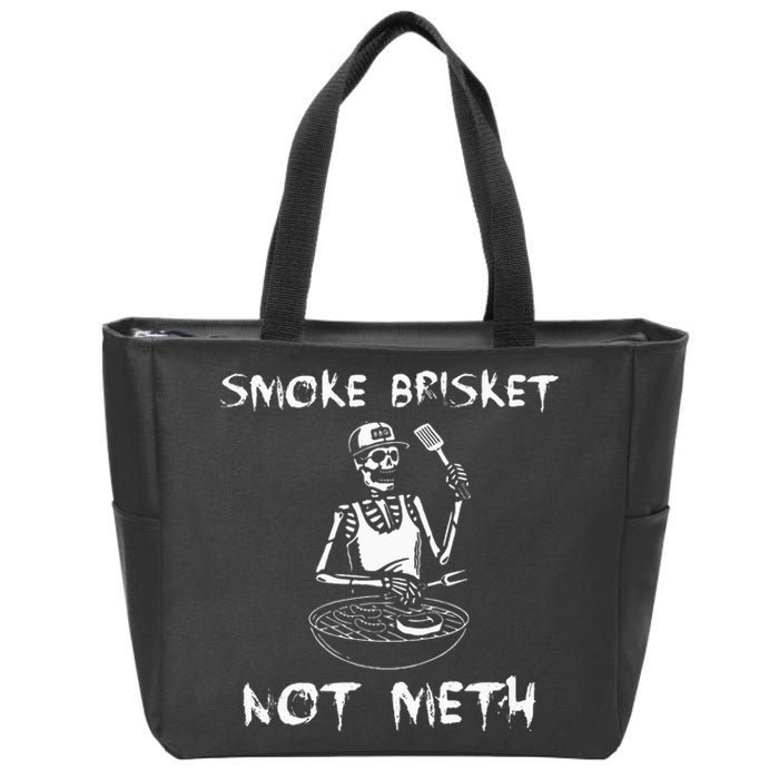 Bbq Skeleton Smoke Brisket Not Meth Grilling Master Zip Tote Bag