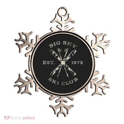 Big Sky Ski Resort Metallic Star Ornament