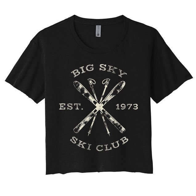 Big Sky Ski Resort Crop Top