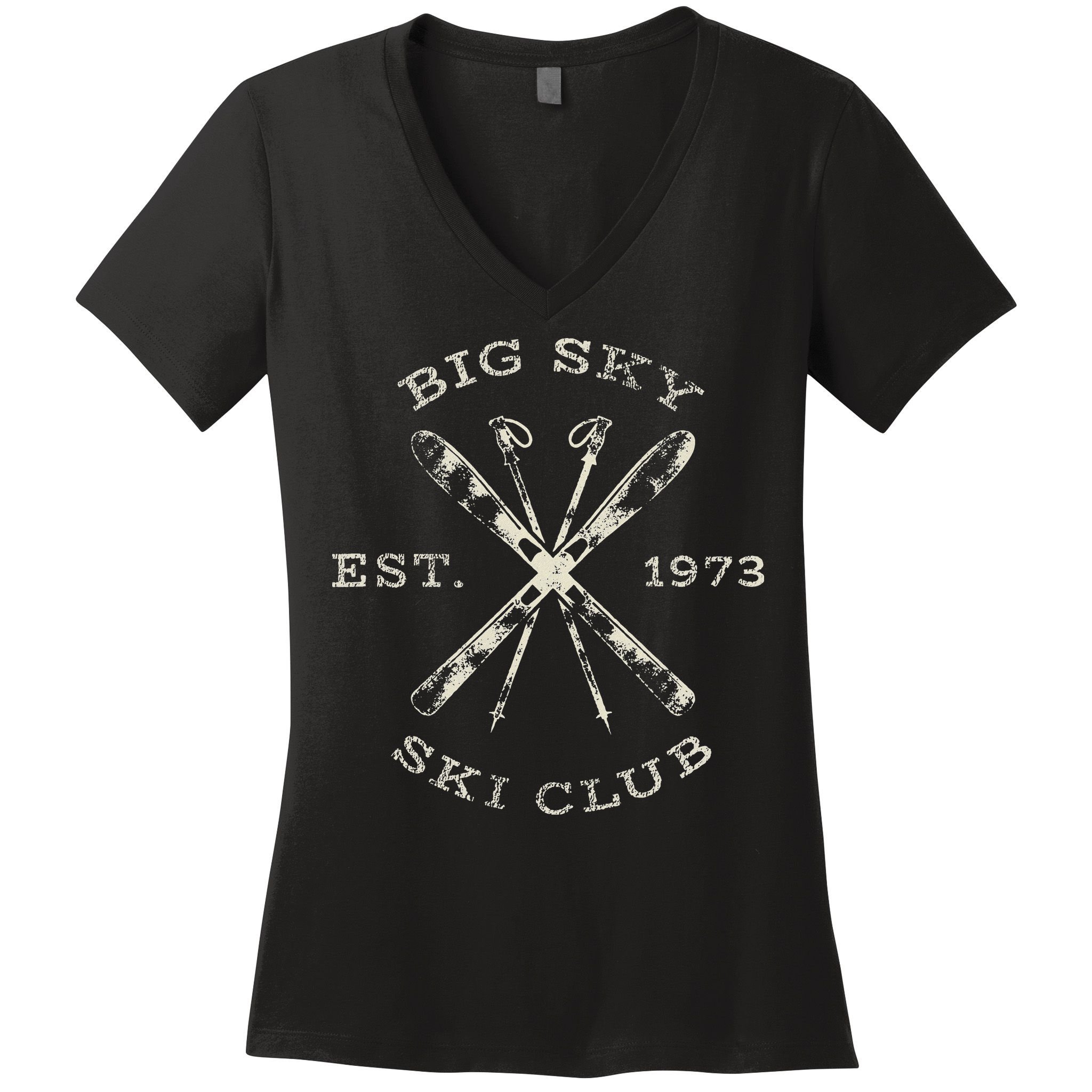 Big Sky Ski Resort Women's V-Neck T-Shirt
