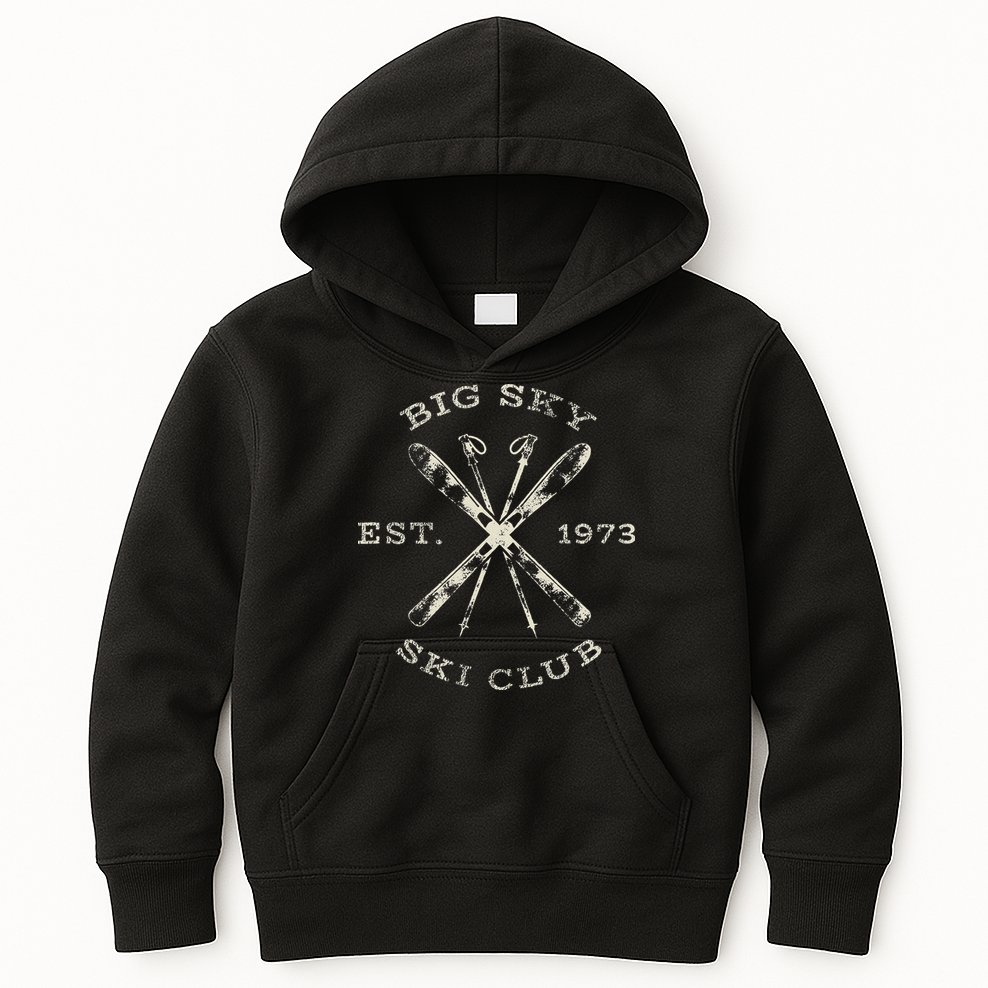 Big Sky Ski Resort Kids Hoodie