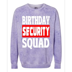 Birthday Security Squad Of Funny Birthday Squad Family Party Cool Gift Colorblast Crewneck Sweatshirt