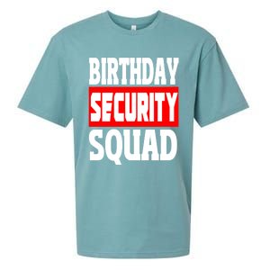 Birthday Security Squad Of Funny Birthday Squad Family Party Cool Gift Sueded Cloud Jersey T-Shirt