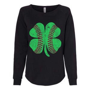 Baseball Shamrock St. Patrick's Day Irish Saint Paddys Gift Womens California Wash Sweatshirt