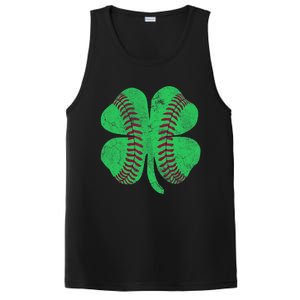 Baseball Shamrock St. Patrick's Day Irish Saint Paddys Gift PosiCharge Competitor Tank