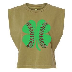 Baseball Shamrock St. Patrick's Day Irish Saint Paddys Gift Garment-Dyed Women's Muscle Tee