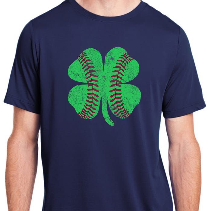 Baseball Shamrock St. Patrick's Day Irish Saint Paddys Gift Adult ChromaSoft Performance T-Shirt