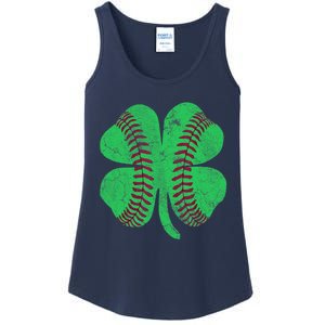 Baseball Shamrock St. Patrick's Day Irish Saint Paddys Gift Ladies Essential Tank