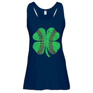 Baseball Shamrock St. Patrick's Day Irish Saint Paddys Gift Ladies Essential Flowy Tank