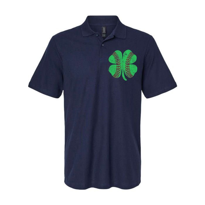 Baseball Shamrock St. Patrick's Day Irish Saint Paddys Gift Softstyle Adult Sport Polo