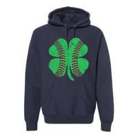 Baseball Shamrock St. Patrick's Day Irish Saint Paddys Gift Premium Hoodie