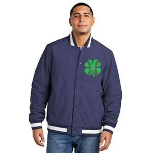 Baseball Shamrock St. Patrick's Day Irish Saint Paddys Gift Insulated Varsity Jacket