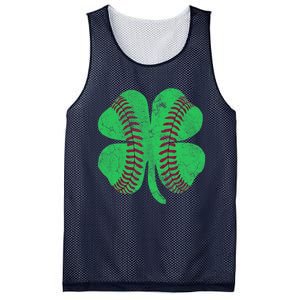 Baseball Shamrock St. Patrick's Day Irish Saint Paddys Gift Mesh Reversible Basketball Jersey Tank