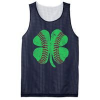 Baseball Shamrock St. Patrick's Day Irish Saint Paddys Gift Mesh Reversible Basketball Jersey Tank