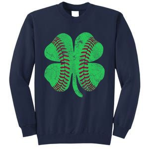 Baseball Shamrock St. Patrick's Day Irish Saint Paddys Gift Tall Sweatshirt