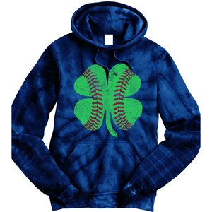 Baseball Shamrock St. Patrick's Day Irish Saint Paddys Gift Tie Dye Hoodie