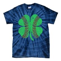 Baseball Shamrock St. Patrick's Day Irish Saint Paddys Gift Tie-Dye T-Shirt