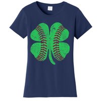 Baseball Shamrock St. Patrick's Day Irish Saint Paddys Gift Women's T-Shirt