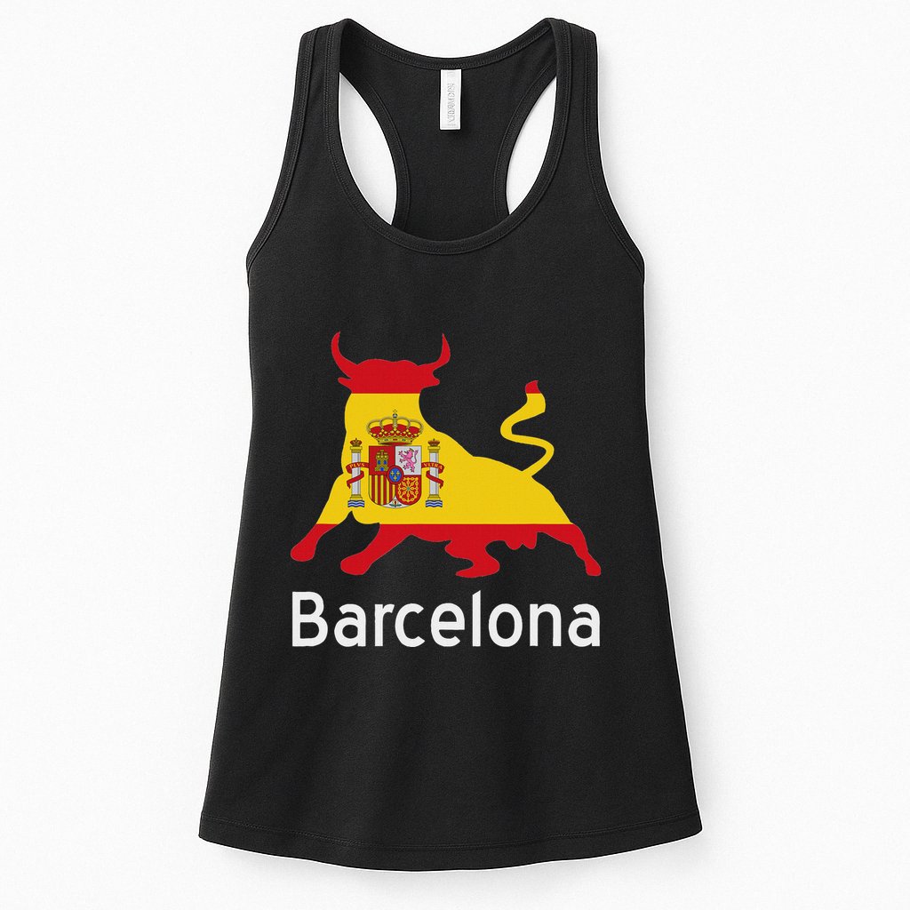Barcelona Spain Spanish Bullfighting Womens Tank Top
