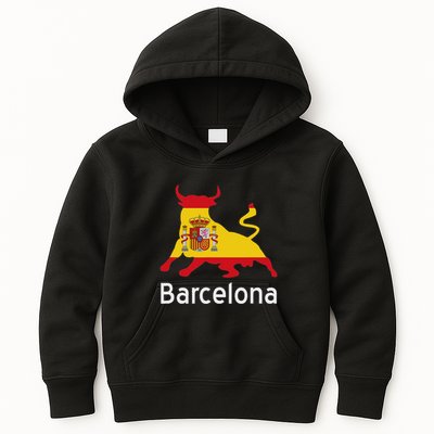 Barcelona Spain Spanish Bullfighting Kids Hoodie