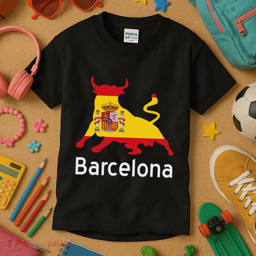 Barcelona Spain Spanish Bullfighting Kids T-Shirt