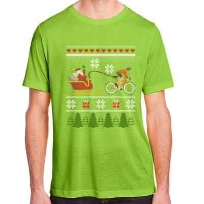 Bike Sledding Santa Sleigh Christmas Cycling Cute Gift Adult ChromaSoft Performance T-Shirt