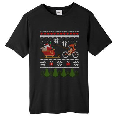 Bike Sledding Santa Sleigh Christmas Cycling Cute Gift Tall Fusion ChromaSoft Performance T-Shirt