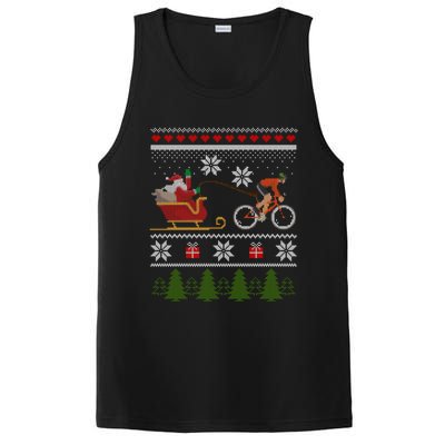 Bike Sledding Santa Sleigh Christmas Cycling Cute Gift PosiCharge Competitor Tank