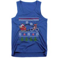 Bike Sledding Santa Sleigh Christmas Cycling Cute Gift Tank Top