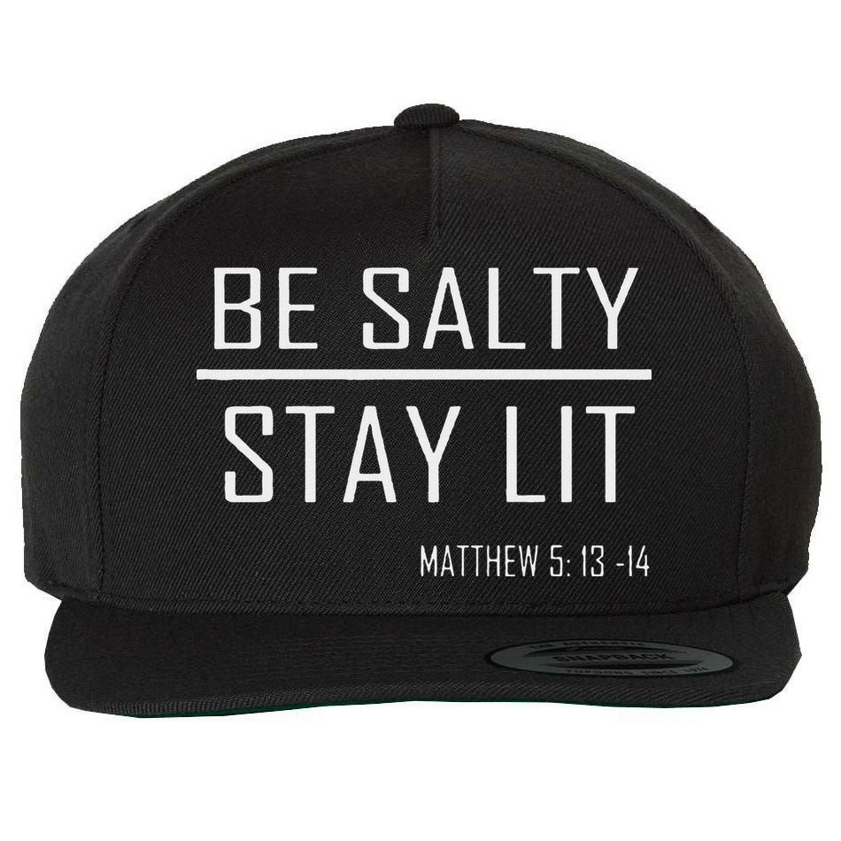 Be Salty Stay Lit Wool Snapback Cap