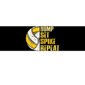 Bump Set Spike Repeat Volleyball Funny sport Bumper Sticker