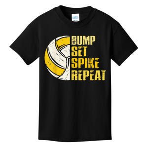 Bump Set Spike Repeat Volleyball Funny sport Kids T-Shirt