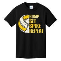 Bump Set Spike Repeat Volleyball Funny sport Kids T-Shirt