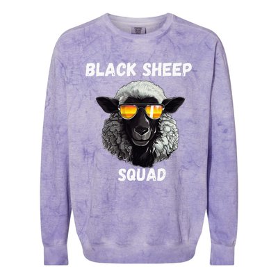 Black S.H.E.E.P Squad Outcast Black S.H.E.E.P In Family Colorblast Crewneck Sweatshirt