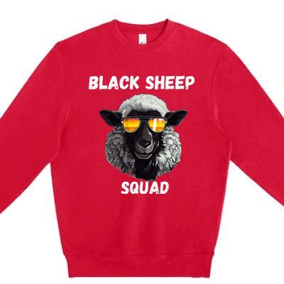 Black S.H.E.E.P Squad Outcast Black S.H.E.E.P In Family Premium Crewneck Sweatshirt