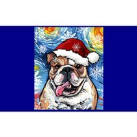 Bulldog Santa Starry Night Dog Christmas Holiday Art By Aja Meaningful Gift Bumper Sticker