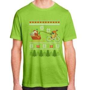 Bike Sledding Santa Sleigh Christmas Cycling Great Gift Adult ChromaSoft Performance T-Shirt