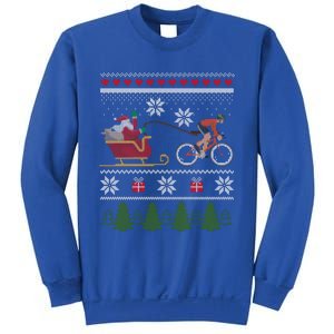 Bike Sledding Santa Sleigh Christmas Cycling Great Gift Sweatshirt