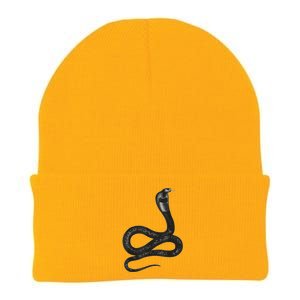 Black Snake Snakes Reptile Lover Jungle Zookeeper Zoology Knit Cap Winter Beanie