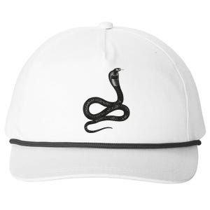 Black Snake Snakes Reptile Lover Jungle Zookeeper Zoology Snapback Five-Panel Rope Hat