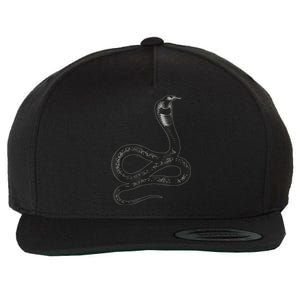 Black Snake Snakes Reptile Lover Jungle Zookeeper Zoology Wool Snapback Cap