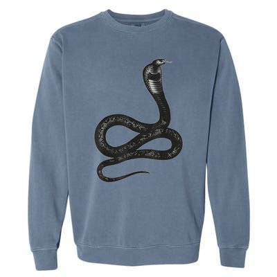 Black Snake Snakes Reptile Lover Jungle Zookeeper Zoology Garment-Dyed Sweatshirt