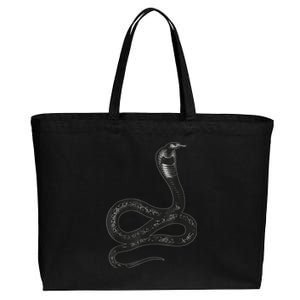 Black Snake Snakes Reptile Lover Jungle Zookeeper Zoology Cotton Canvas Jumbo Tote